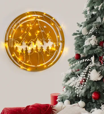 Produktbild von Wallity, XMASGOLD - 019, Wandskulptur, Gold, 100 % METALL, 61 x 61 cm