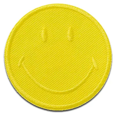 Produktbild von Mono-Quick Smiley Gelb - Aufnäher, Bügelbild, Aufbügler, Applikationen, Patches, Flicken, zum aufbügeln, Größe: 5 x 5 cm