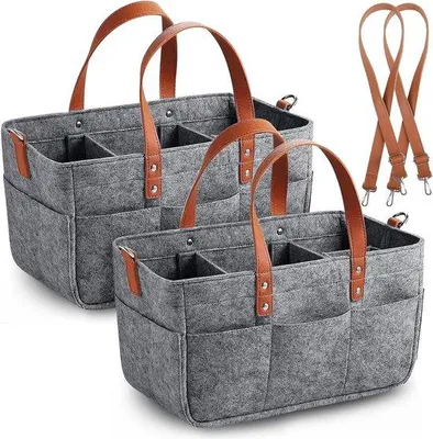 Obrázek produktu pro Tmavě šedá látková taška 38 x 23 x 18 cm, s řasením