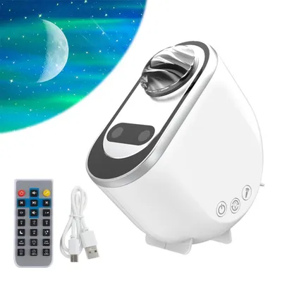 Produktbild von Sternenhimmel Projektor 4 Beleuchtungsmodi Sternenprojektor Lampe 3D Galaxy mit Sprachsteuerung, Timer, Nachtlicht, Bluetooth Musikspieler für Kinder