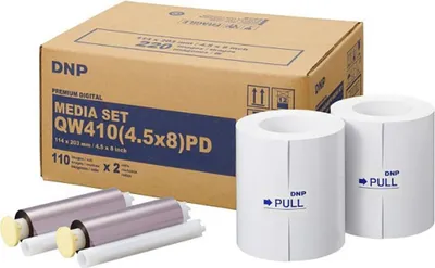 Produktbild von DNP QW 410 Media Kit 11x20 cm PD 2x 110 Blatt