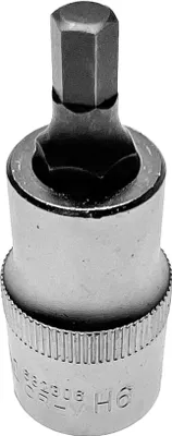 Produktbild von 6 mm Innensechskant Steckschlüssel-Einsatz Schraubendreher-Einsatz 1/2" CV Stahl