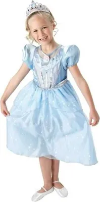 Produktbild von Original Lizenz Cinderellakostüm Kostüm Cinderella Mädchenkostüm Kostüm Disney Mädchen Gr. S, M, L, Größe:L