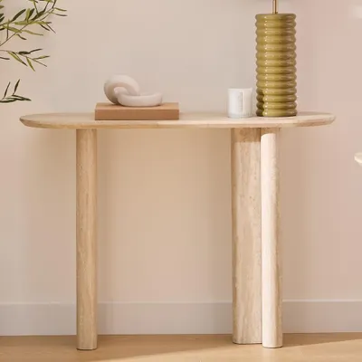 Image de Eazy Living Table murale 110 cm Maena Travertin