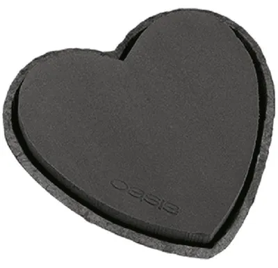 Produktbild von OASIS® BLACK BIOLIT Herz - 2 Stück - 33x34x5,5 cm