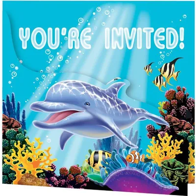 Produktbild von Unterwasser Party 8 Einladungskarten