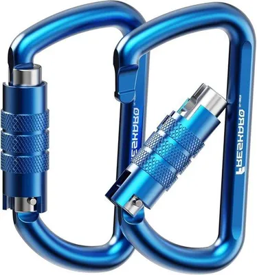 Produktbild von Karabinerhaken 12kN - Auto-Lock - Heavy Duty - Gewichtsclassificatie 1224kg - für Camping, Yoga, Hängematten