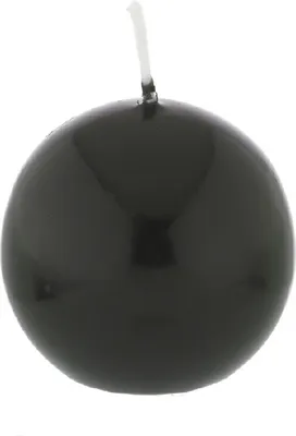 Produktbild von Kugelkerzen Schwarz, Ø 40 mm, 12 Stück, dt. Kerzen in RAL Kerzenqualität, Kein rußen und tropfen