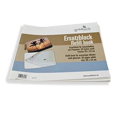 Produktbild von Goldbuch Ersatzblock 29x24 30 Seiten weiß + Schrauben 83075