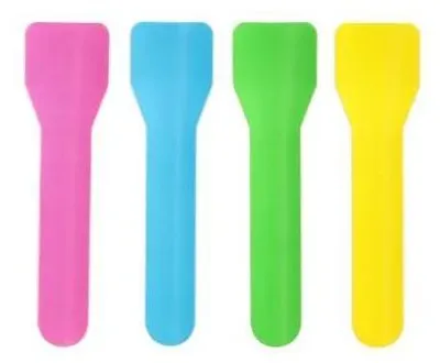 Produktbild von 100 Eislöffel Papier 9,5 cm farbig sortiert Einweg Löffel bunt