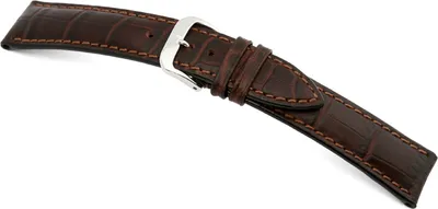 Produktbild von Happel Lederband Jackson 22mm mokka mit Alligatorprägung