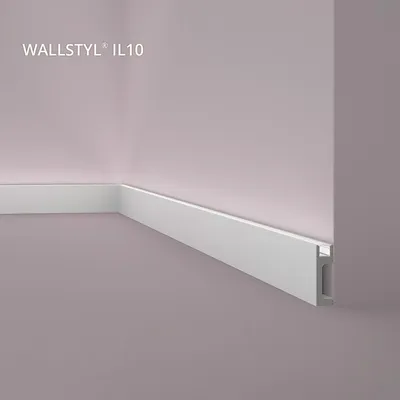 Image de NMC IL10 WALLSTYL Plinthe Moulure décorative Corniche de plafond Éclairage indirect 2 m