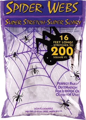 Produktbild von Spinnennetz Spinnweben 60g - Weiß - Halloween Deko