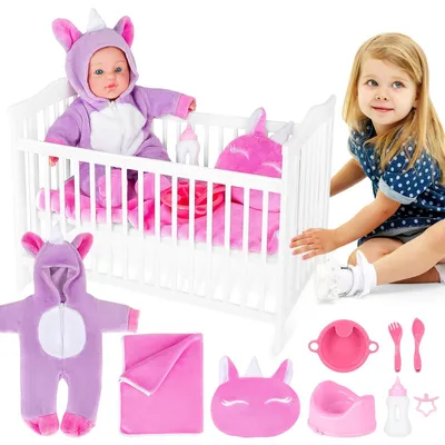 Image de Lit bébé "Ma première poupée" avec accessoires
