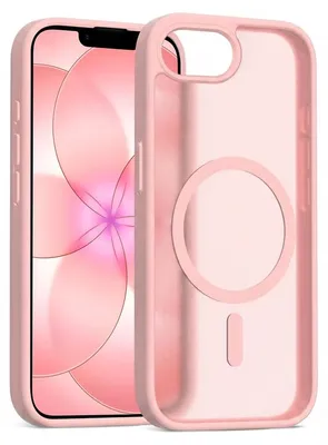 Immagine prodotto di Custodia Crong per iPhone 17e / 16e MagSafe Hybrid opaca con retro rosa