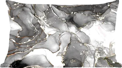 Produktbild von MuchoWow® Zierkissen Sofakissen Wohnzimmer Dekokissen 50x30 cm Marmor - Schwarz - Gold - Grau - Wohnzimmerdekoration - Polster mit Photo