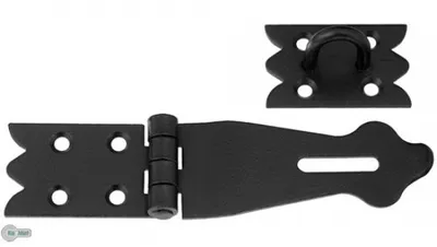 Produktbild von Überfallscharniere Überfalle gerade Panzer Riegel 150 / 35 Schwarz Pulverbesch.