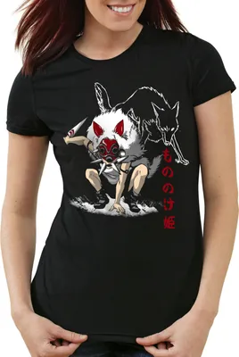 Produktbild von style3 Mononoke Wolf Damen T-Shirt manga anime japanisch, Größe:M