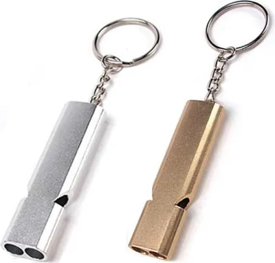 Produktbild von Schiedsrichterpfeife, Metallpfeife, 120 dB Überlebenspfeife, Sport, Outdoor, Camping, Unterhaltungspfeife (2 Stück)