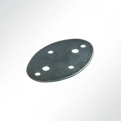 Produktbild von Lysel® Ovale Gegenplatte, (BxL) 40x59mm in grau (1 Stück)