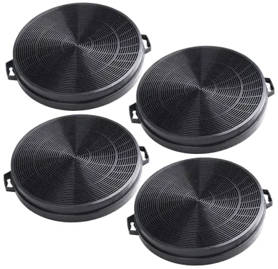 Produktbild von AquaHouse AH-CHF02 Kohlefilter 4 Stück für Dunstabzugshauben 210 mm x 32 mm