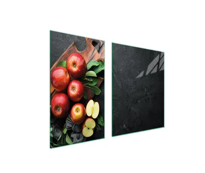 Immagine prodotto di Piastre copri fornello 2 pezzi 100x52 Copri piano cottura in Vetroceramica tagliere in vetro ardesia