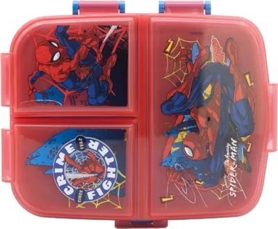 Produktbild von Spiderman Kinder Brotdose XL – Lunchbox mit 3 Fächern & tollem Design