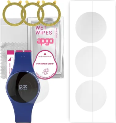 Produktbild von apgo 3 Stück Schutzfolie, klar, kompatibel mit MyKronoz ZeCircle Smartwatch, Hydrogel Displayschutzfolie mit Positionierhilfe, Displayfolie, robust und kratzfest