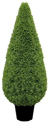 Produktbild von FINK Buchsbaum KEGEL - Kunstpflanze im Topf, Kunststoff, grün, UV-beständig, H 80 cm - für innen und außen, Balkon