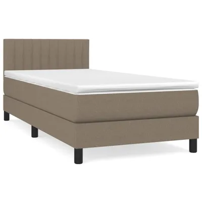 Produktbild von vidaXL Boxspringbett mit Matratze Taupe 90x200 cm Stoff