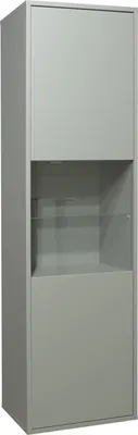 Produktbild von FURNARO Standvitrine Bonnie Vitrinenschrank Vitrine B/H/T: 51x182x45 cm, Farbe:Pine green matt lack