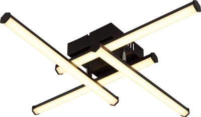 Image de Plafonnier Globo Lighting en plastique noir mat, LED