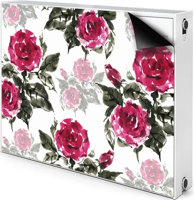 Produktbild von Magnet Heizung Verkleidung Abdeckung Heizung Heizkörperabdeckung 90x60 cm  - Lackiert, rosen