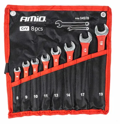Produktbild von Amio Ringschlüssel-Satz CRV 8-19 mm 8-tlg. AMIO-04978