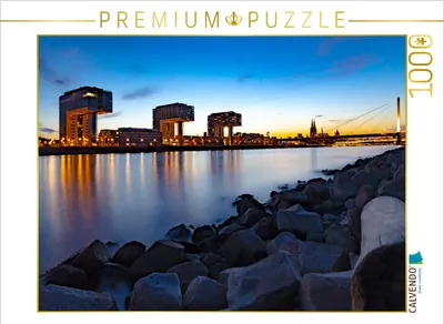 Produktbild von CALVENDO Puzzle Die Kranhäuser in Köln am Rhein | 1000 Teile Lege-Größe 64 × 48 cm Foto-Puzzle für glückliche Stunden
