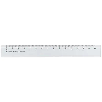 Produktbild von Aristo Lineal 15 cm mm-Teilung, glasklares Plexiglas