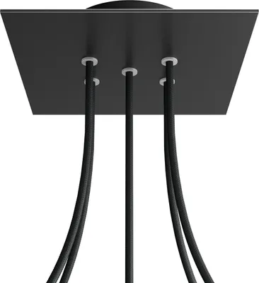 Produktbild von Creative Cables Krovnq205f103 Rose-one Quadratisches Mattschwarzes Rosen-set Silber 200 mm Silber 200 mm