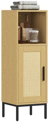 Produktbild von HOMCOM Badezimmerschrank Badschrank schmal mit Verstellbarem Regal, Offenem Fach