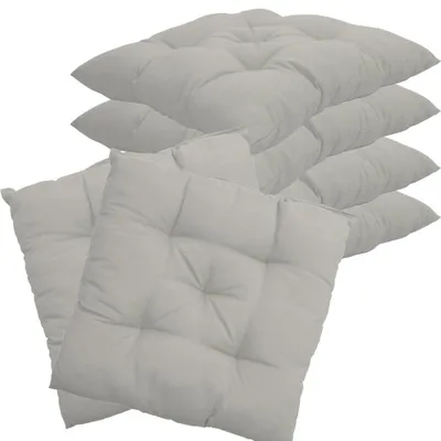 Produktbild von Stuhlkissen 38x38 cm ComfySeat - Sitzkissen mit 6 cm Comfort Sitzpolster - Indoor & Outdoor, Farbe:Weiß, Set:6er Set