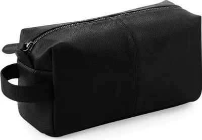Produktbild von Quadra NuHide Kunstleder Waschtasche Kulturbeutel BC3791 (Einheitsgröße) (Schwarz)