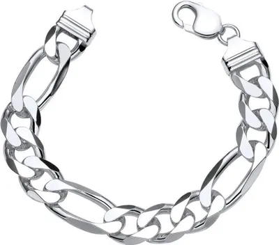 Produktbild von 925 Silber Figaroarmband Silber 13mm Länge wählbar FA0130 Länge: 21cm