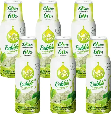 Immagine prodotto di FruttaMax sciroppo di lime e menta senza 500ml, concentrato, 6 pezzi, set per bevande