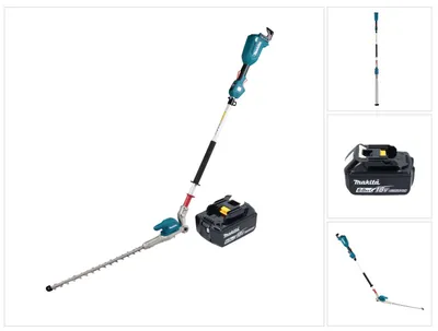 Obrázok produktu pre Makita DUN 500 WRG akumulátorové nožnice na živý plot 18 V 50 cm bez kefiek + 1x akumulátor 6,0 Ah + nabíjačka