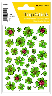 Produktbild von TopStick 1342 Aufkleber Kleeblatt Glück klein, 155 Stück, Glücksklee Sticker mit