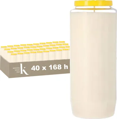 Produktbild von KRISTEN Gedenkkerze 7 Tage - Weiß – Set mit 40 Stück