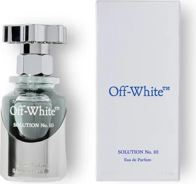 Productafbeelding van Off-White SOLUTION No. 10, Unisex, 15 ml, Navulbare fles, Vloeiparfum, Spray, ALCOHOL DENAT., PARFUM (FRAGRANCE), AQUA (WATER), ETHYLHEXYL METHOXYCINNAMATE (OCTINOXATE),...