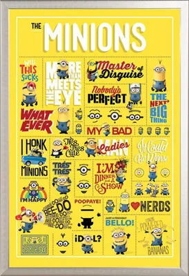 Immagine prodotto di Despicable Me - Poster - Infografica + cornice rimovibile, Shinsuke® Maxi alluminio argento, vetro acrilico