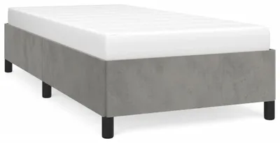 Produktbild von vidaXL Bettgestell ohne Matratze Hellgrau 90x190 cm Samt
