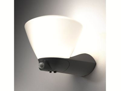 Osram LED Wandleuchte Endura Style Latern Bowl Sensor 7W dunkelgrau warmweiß IP44