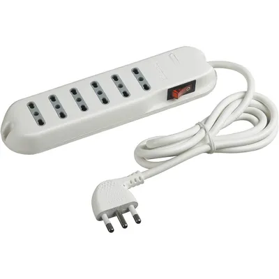 Zdjęcie produktu dla bticino 3631DB, Wewnętrzna, Biały, 6 x gniazdo sieciowe, 16 A, Biały, 1 szt.